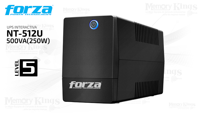 UPS   500VA  MODELO NT-512U  FORZA 250W 220V 6 TOMAS